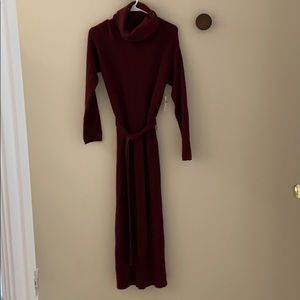 Anthro Wine Colored Sweater Dress
